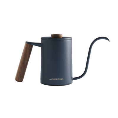 Sustainable Stainless Steel Gooseneck 600ml Coffee Kettle Thermometer Coffee Tea Spill Over Maker Hand Drip V60 Set Glass Pot Coffee Kettle
